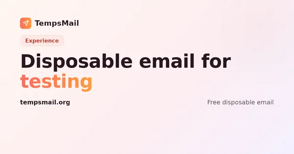 Disposable email for testing signup flows